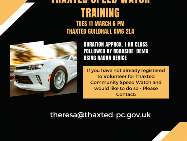 Thaxted speed watch training